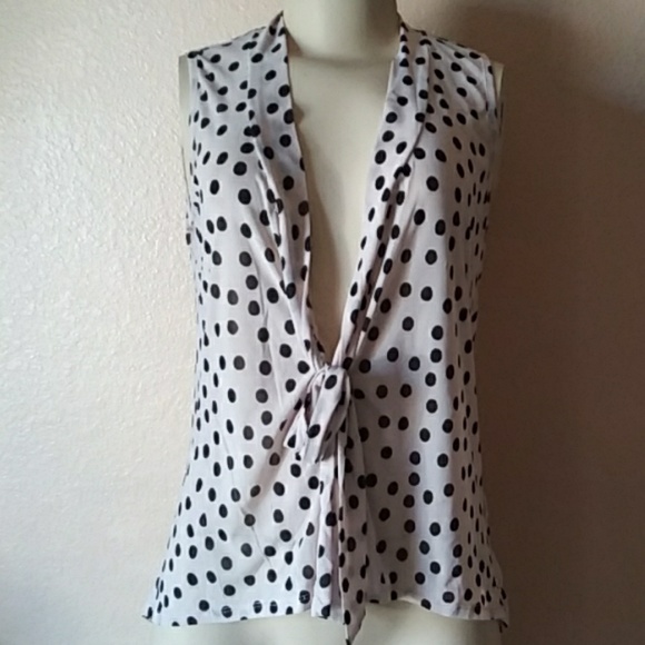 Ember Tops - EMBER sheer like polka dot blouse.